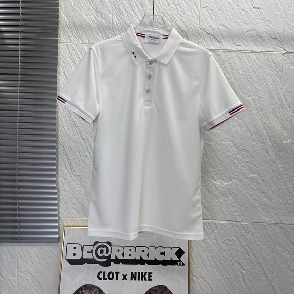 Thom Browne TB Classic Fashion Polo Collar Three Color Small Label Embroidered S